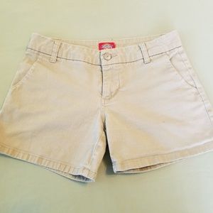 Dickies Girl Uniform Stretch Bull 5" Khaki Shorts